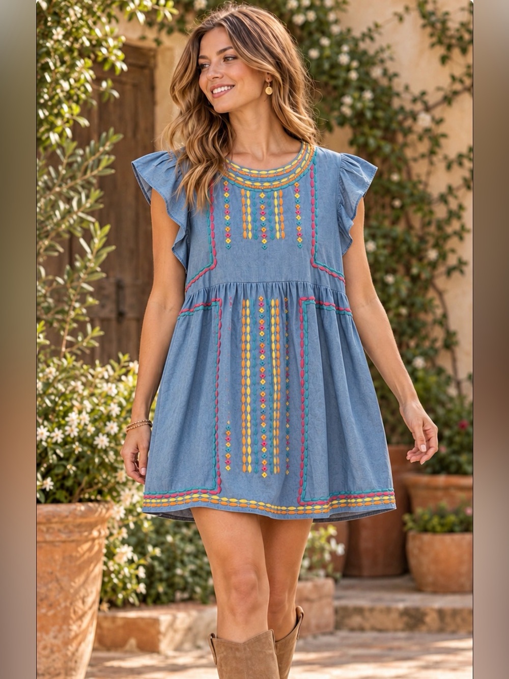 Savanna Jane Embroidered Boho Dress